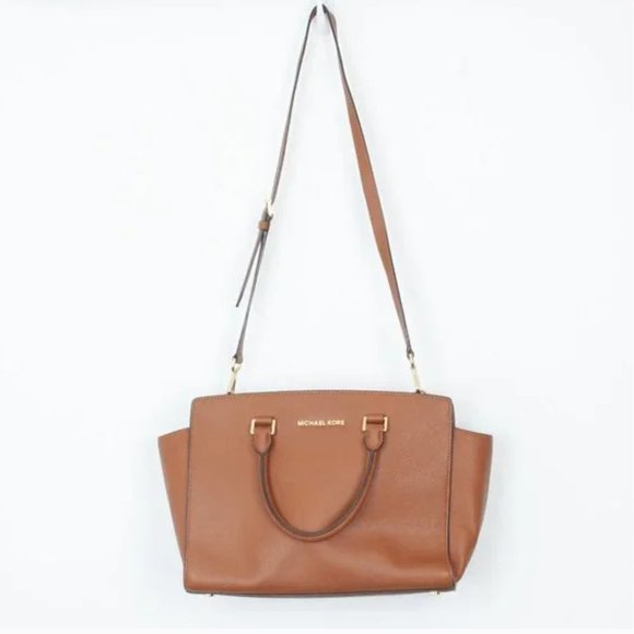Michael Kors Selma Large Saffiano Leather Satchel Crossbody Bag Tote | C… - Picture 1 of 7